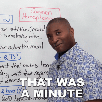 Man White Board Saying That Was A Minute GIF