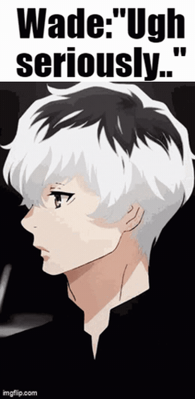 Man White Hair Black Highlights Wade Ugh Seriously GIF