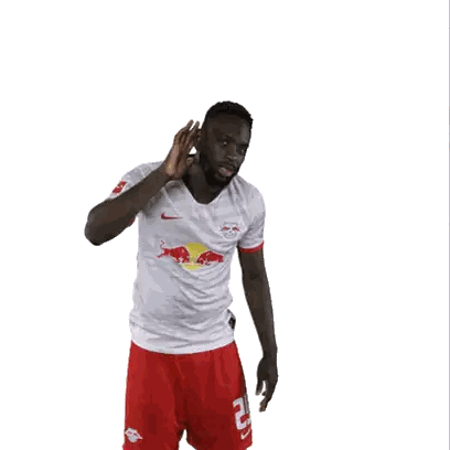 Man White Red Bulls Shirt Red Shorts 21 Sticker
