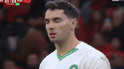 Man White Shirt Green Stripe Downward Eyes Closed GIF