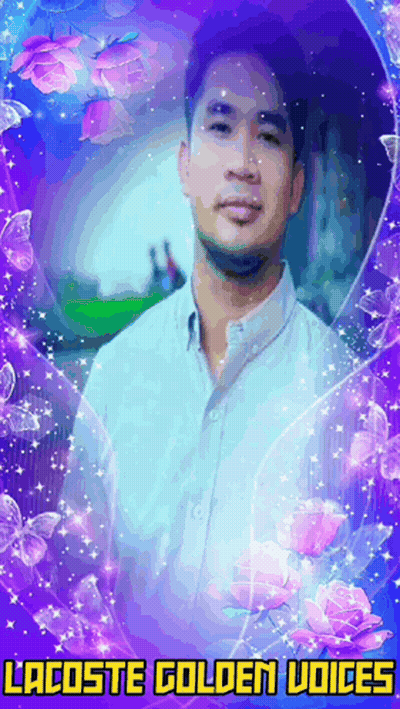 Man White Shirt Purple Flowers Lacoste Golden Voices