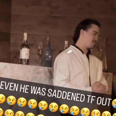 Man White Shirt Sign Even He Was Saddened GIF