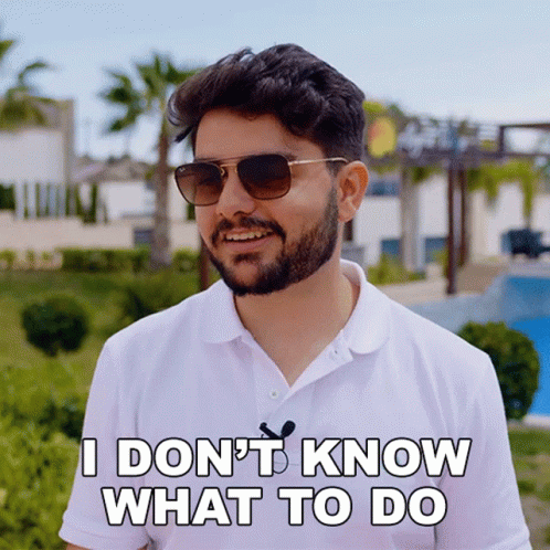 Man White Shirt Sunglasses Says I Don't Know GIF