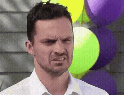 Man White Shirt Tie Making Face Balloons GIF