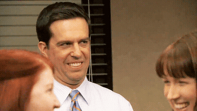 Man White Shirt Tie Smiling With Women GIF