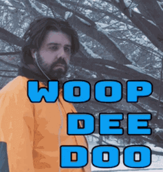 Man Whoops In Snow GIF