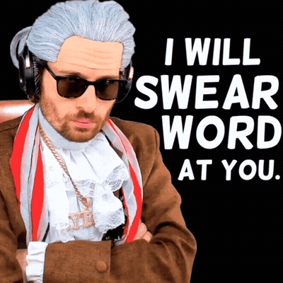 Man Wig Sunglasses I Will Swear Word At You GIF