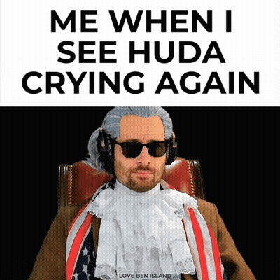 Man Wig Sunglasses Me When I See Huda Crying Again GIF