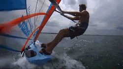 Man Windsurfing Rig