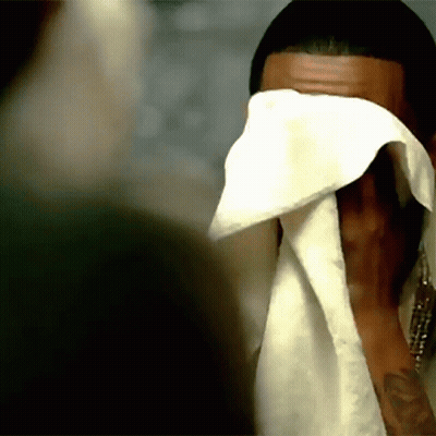 Man Wiping Face With Towel GIF
