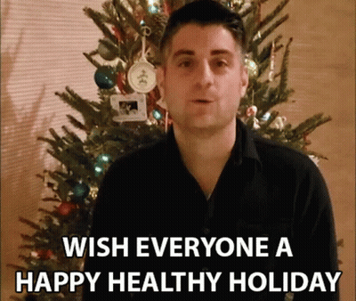 Man Wishes Happy Healthy Holiday GIF