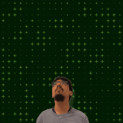 Man With 0 + 3 On Green Background GIF
