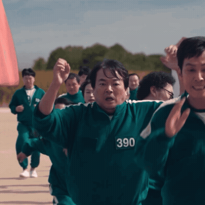 Man With 390 On Shirt GIF