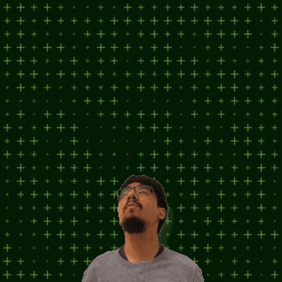 Man With 4 And 0 On Green Background GIF