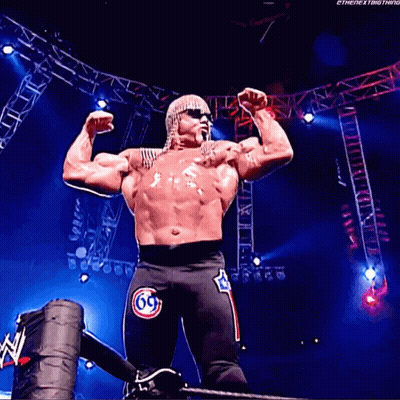 Man With 69 On Pants Flexing Muscles GIF