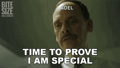 Man With Adel On Head Says Time To Prove I Am Special GIF