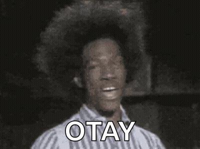 Man With Afro Making OK Sign Otay GIF