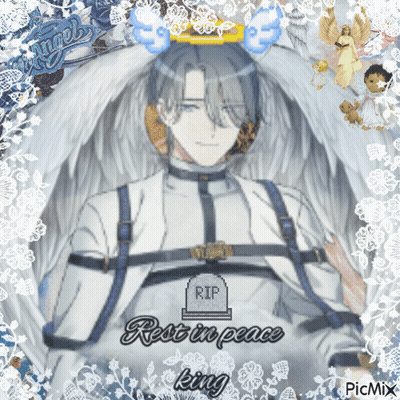 Man With Angel Wings RIP Rest In Peace King GIF