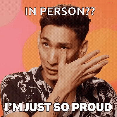 Man With Arm Tattoo Covering Face Says In Person I'm Just So Proud GIF