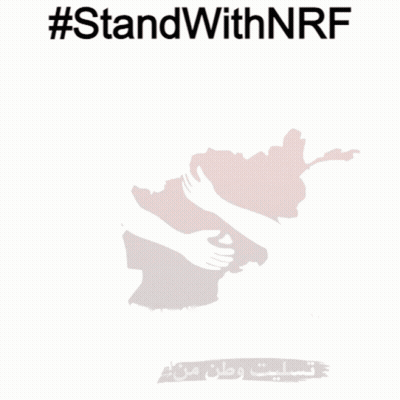 Man With Arms Crossed At #Standwithnrf Sign GIF