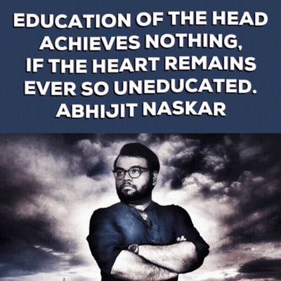Man With Arms Crossed In Front Of Cloudy Sky Quote By Abhijit Naskar GIF