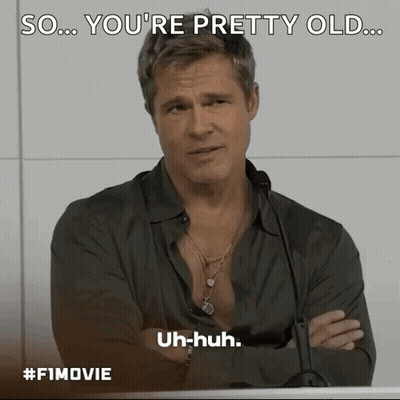 Man With Arms Crossed Saying So You're Pretty Old Uh-Huh GIF