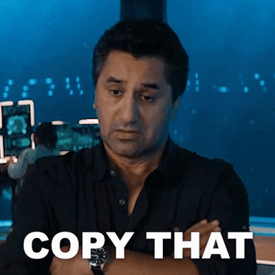 Man With Arms Crossed Says Copy That GIF
