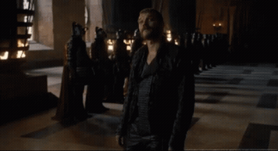 Man With Arms Outstretched Facing Group GIF