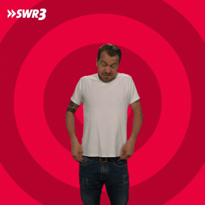 Man With Arms Outstretched In Front Of Red Circle SWR3 GIF