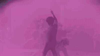 Man With Arms Outstretched Surrounded By Four Women GIF