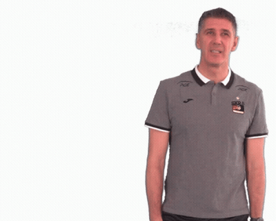 Man With Arms Outstretched Wearing Fila Shirt GIF