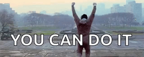 Man With Arms Up Saying You Can Do It GIF