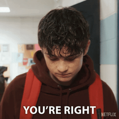 Man With Backpack Saying You're Right GIF