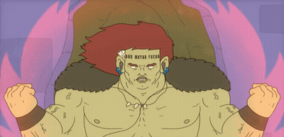 Man With Bad Mister Fuck Forehead Tattoo GIF