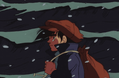 Man With Bag On Back GIF