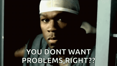 Man With Bandage Asking If He Doesn't Want Problems Right GIF