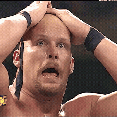 Man With Bandage On Head Surrounded By Pink Hearts GIF