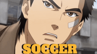 Man With Bandage Saying Soccer GIF