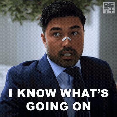 Man With Bandage Says I Know What's Going On GIF