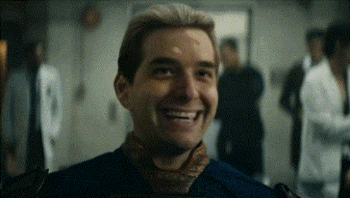Man With Bandage Smiling In Hallway GIF
