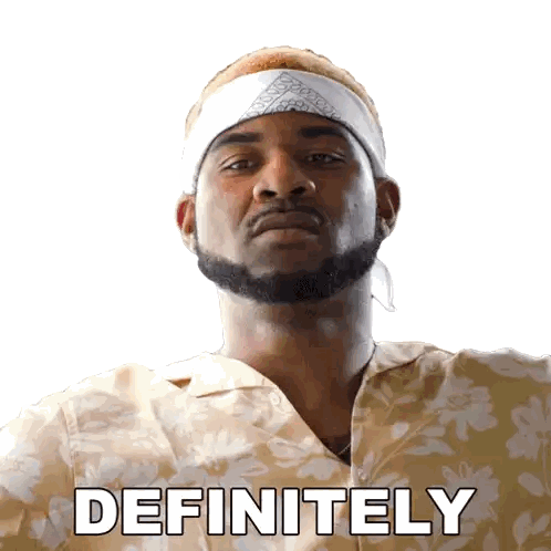 Man With Bandana And Definitely Shirt Sticker