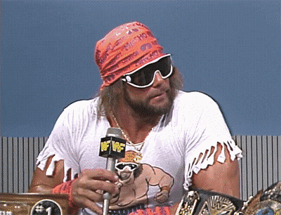 Man With Bandana And Sunglasses Holding WWE Microphone GIF
