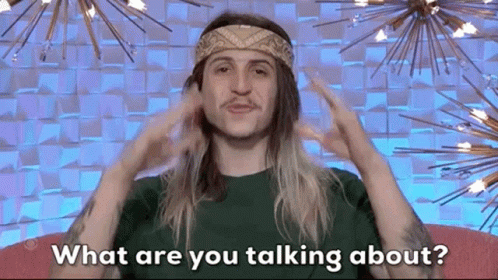 Man With Bandana Asking What Are You Talking About GIF