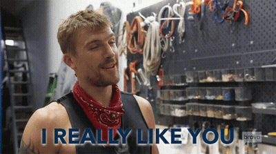 Man With Bandana Saying I Really Like You GIF