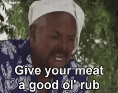 Man With Bandana Saying Oil Rub GIF