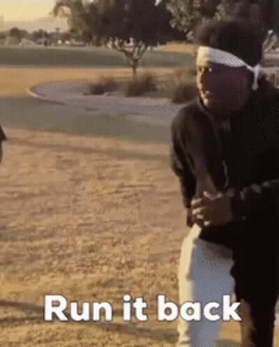 Man With Bandana Saying Run It Back GIF