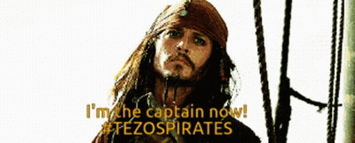 Man With Bandana Says I'm The Captain Now #TezosPirates GIF