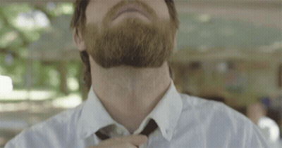 Man With Beard Adjusting Tie GIF