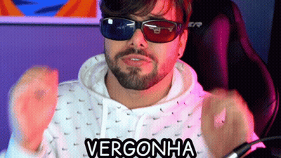 Man With Beard And 3D Glasses Says Vergonha GIF