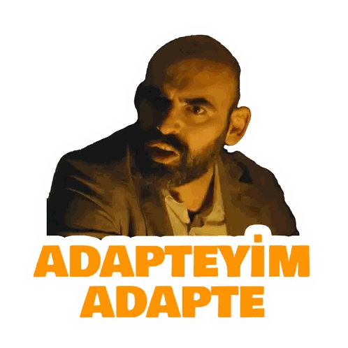 Man With Beard And Adapted Words Sticker